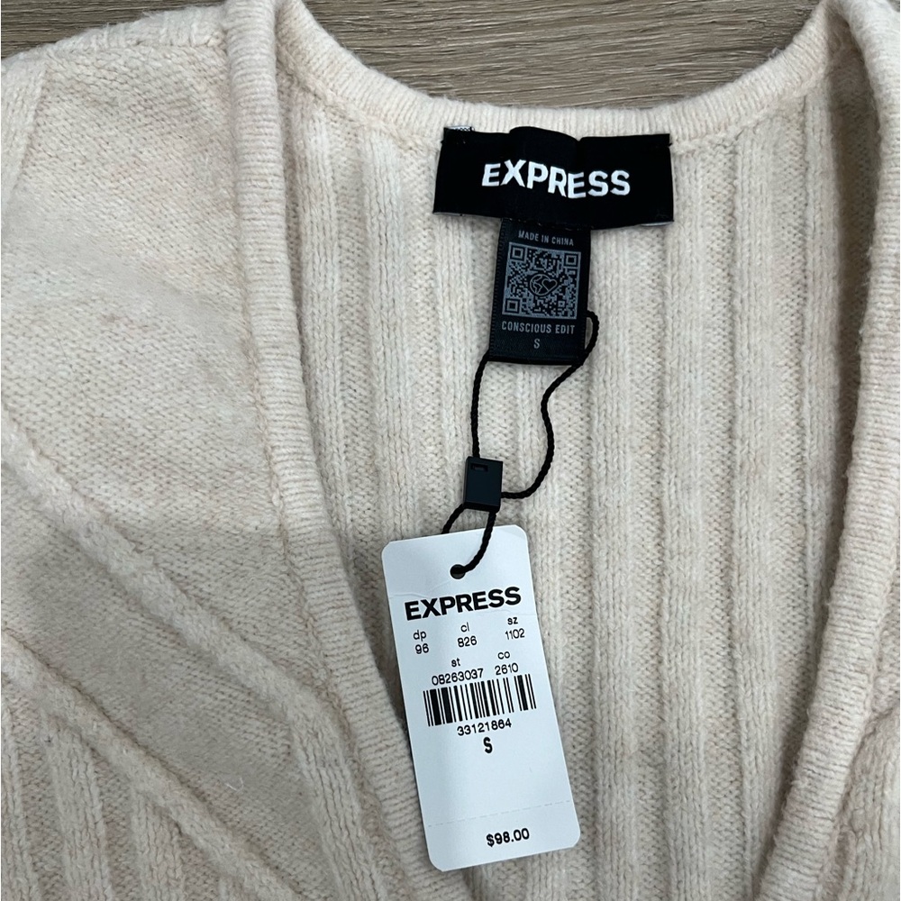 Express sweater bodysuit size small NWT